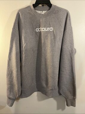 Octaura Gray Logo Crewneck Sweatshirt